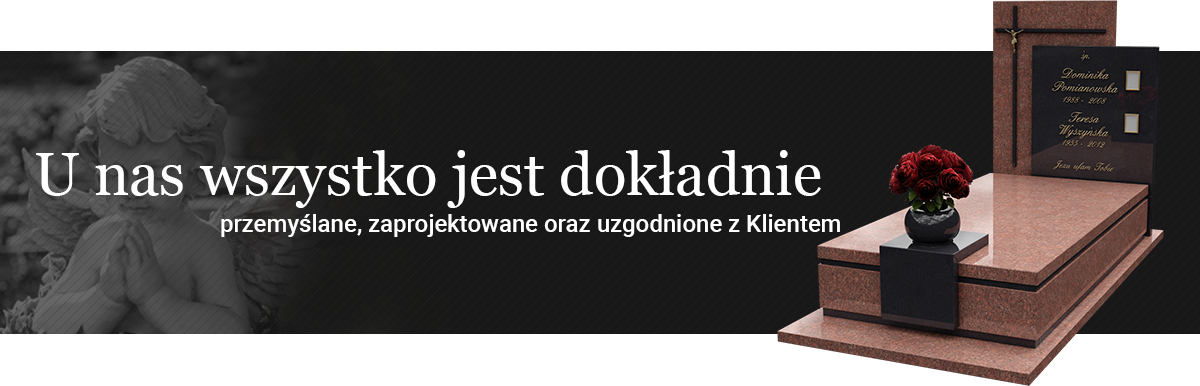 Nagrobek granitowy w Szczecinie